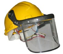 safety hard hat helmet with face shield visor